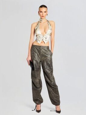 Retrofete leather Tesla pants NWT
